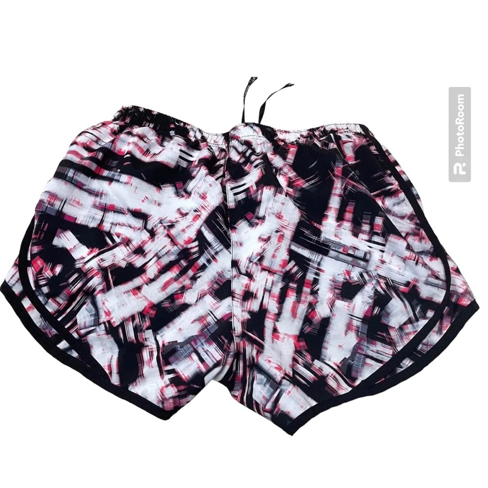 Calvin Klein Women's Athletic Shorts - Black and Pink Abstract - Picture 4 of 5
